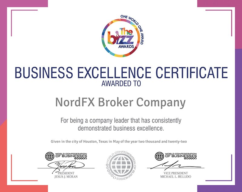 La Confederación Mundial de Empresas otorga a NordFX el Premio a la Excelencia Empresarial por segunda vez1