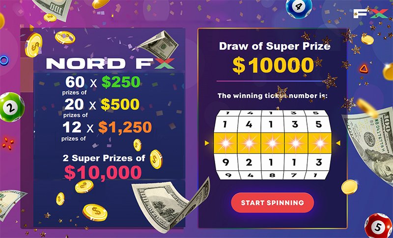 Sorteo de la Super Lotería de Año Nuevo de NordFX 2022: otros $60,000 sorteados1