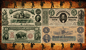 La imagen ilustra la Ley de Acuñación de 1792, que estableció el dólar estadounidense como moneda oficial de la nación.